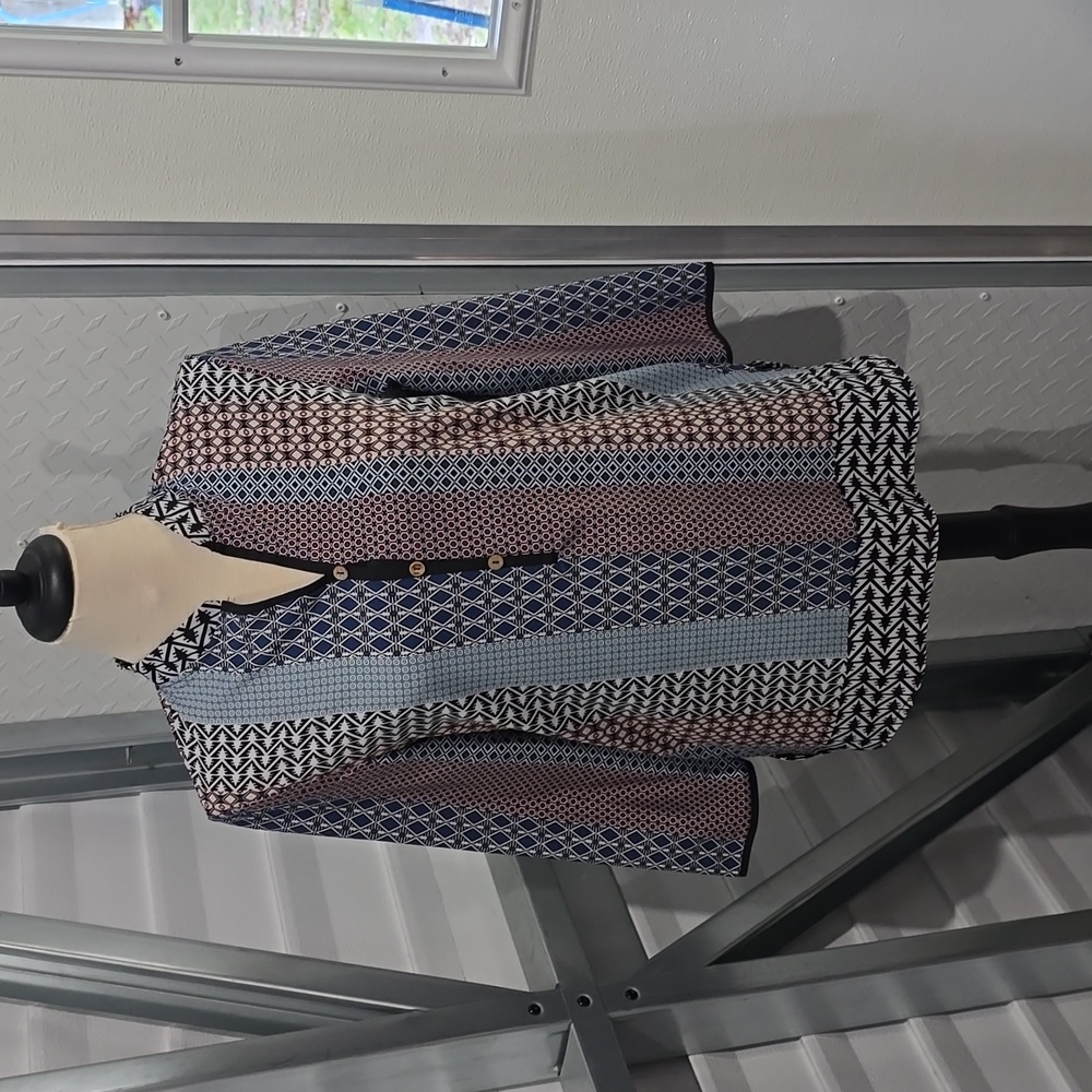 Multi Patten‎ Blouse Size Medium - image 1